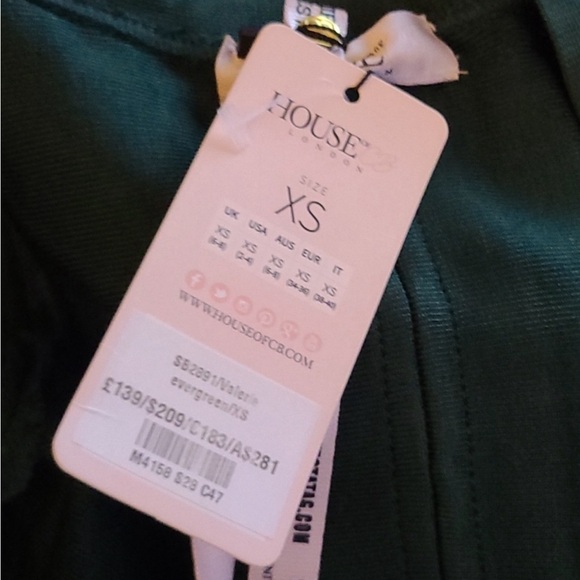 Nwt $209 House of CB Valerie Evergreen bandage dress in size XS - Picture 4 of 5